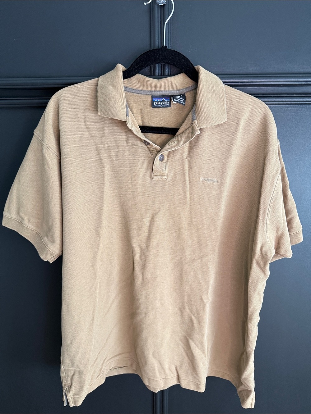 Patagonia Men’s Polo Shirt in Light Tan